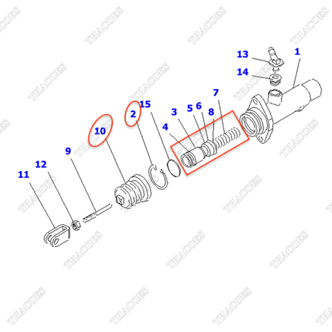 Bộ phớt cuppen côn trên 30B-36-12880