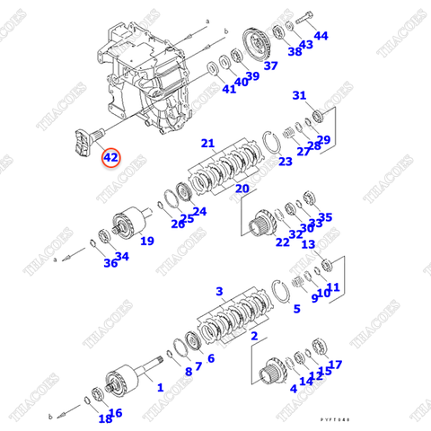 Trục khớp nối các đăng 3EB-15-53251 (phía hộp số)