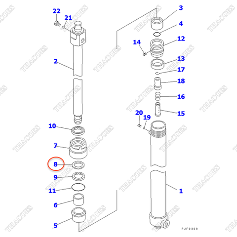 (Sau trái) Phớt cổ 34B-64-12151
