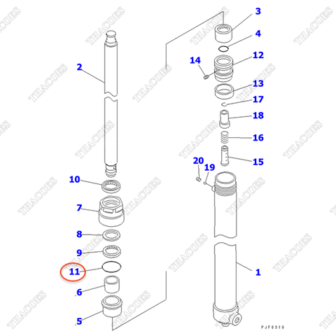 (Sau phải) Oring 3EB-63-16160