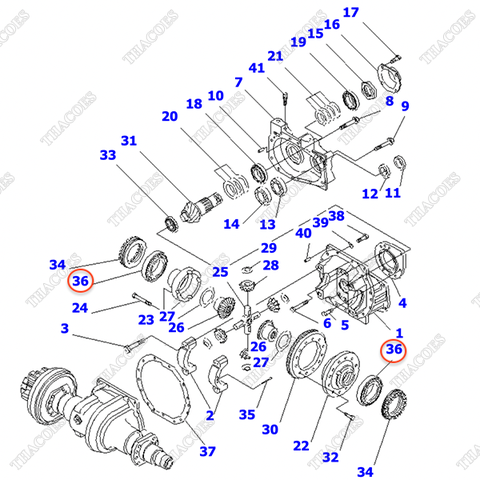Vòng bi 14X-14-19241 (đỡ trục láp)