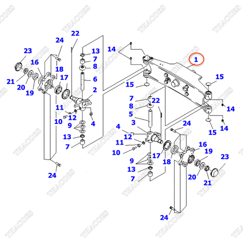 Cầu sau 3EB-24-52114UA; 3EB-24-52112YA; 3EB-24-52112UA