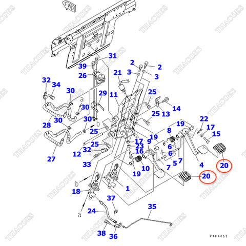 (AT, MT) Cao su pedal 3EB-36-31130