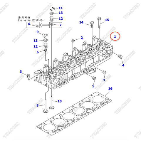 Mặt máy 6734-11-1012, 6734-11-1011, 6734-11-1010