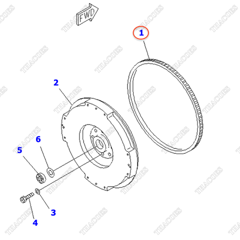Vòng răng bánh đà 6732-31-4180