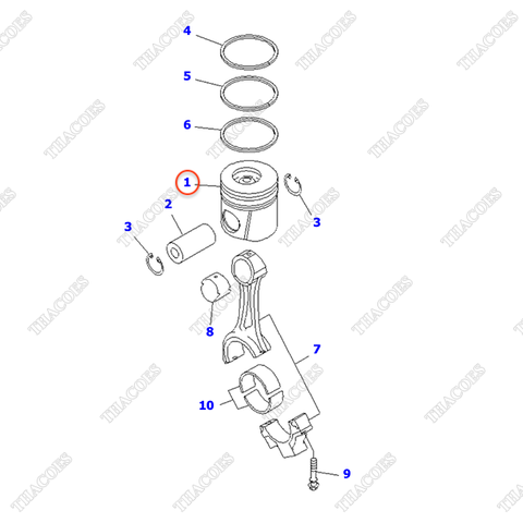 (Std) Piston 6735-31-2111, 6735-31-2110, 6738-31-2111, 6735-31-2140