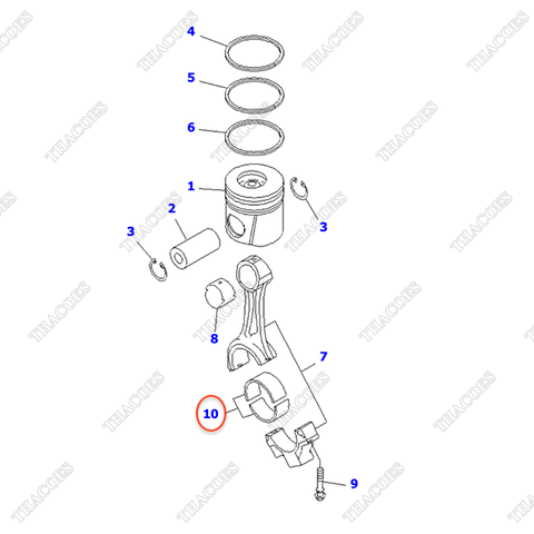 Bạc biên 6732-31-3410, 6732-31-3411, 6754-31-3410 (6 cặp)