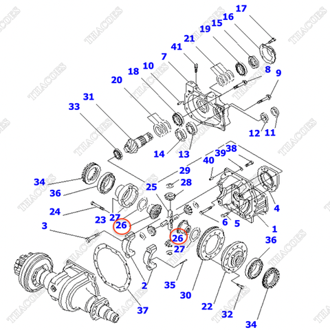 Bánh răng 3EB-21-31141 (trục láp)