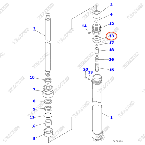 (Sau phải) Vòng dẫn hướng 3EB-M2-21660