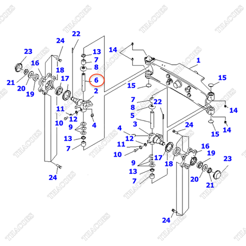 Trục ắc phi nhê phải 3EB-24-51272 (K27)