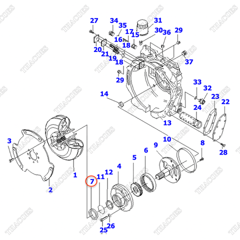 (AT) Phớt dầu 3EB-13-22422; DC8104209010 (K21) (bơm số)