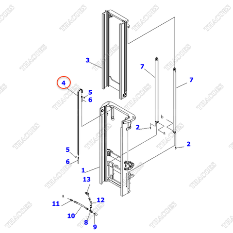 Xích nâng hạ 305-71-10570; 305-71-10530; 305-71-10470; 305-71-10450; 305-71-10430; 305-71-10410; 305-71-10390; 305-71-10360; 305-71-10340; 305-71-10300; 305-71-10310; 305-71-10320 (2T2L)