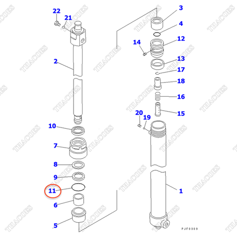 (Sau trái) Oring 3EB-63-16160