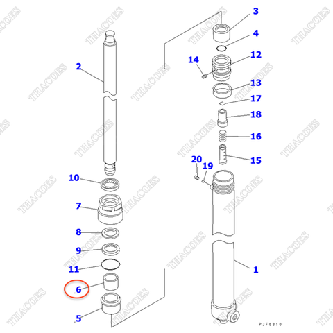 (Sau phải) Bạc trượt 307-61-15240
