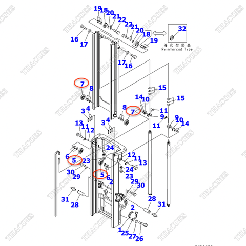 Vòng bi nâng hạ 37B-9AF-6120 (M)