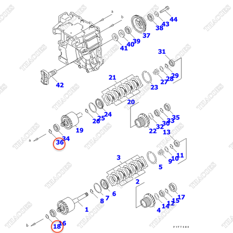 (Kit K6) Xéc măng ly hợp 3EB-15-51360 (Bộ 5 cái)