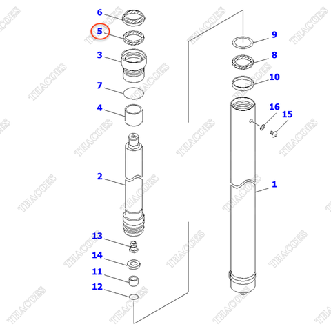 (Sau, R=L) Phớt cổ 30B-63-11680 (K25) (3,7m-6m)