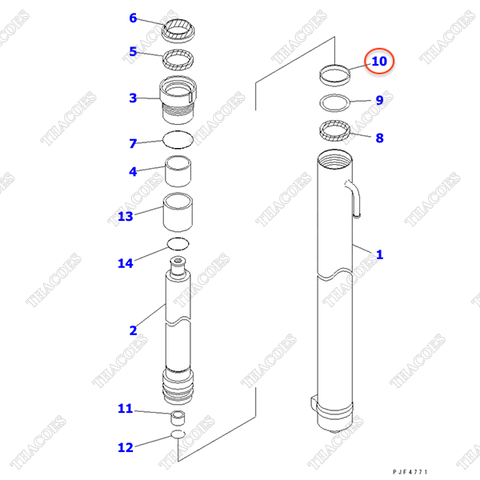 (Sau trái = phải) Bạc dẫn hướng 30B-63-11190 (6.5m)
