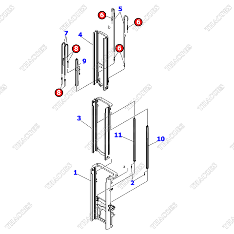 Bulong xích 3EB-71-21551; 3EB-71-22551 (3T3L)