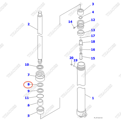 (Sau phải) Phớt cổ 34B-64-12151
