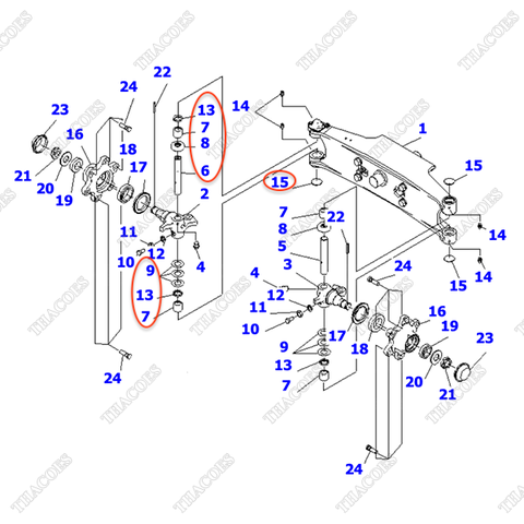 Bộ vòng bi phi nhê bánh phải 3EB-24-05121 (K27)