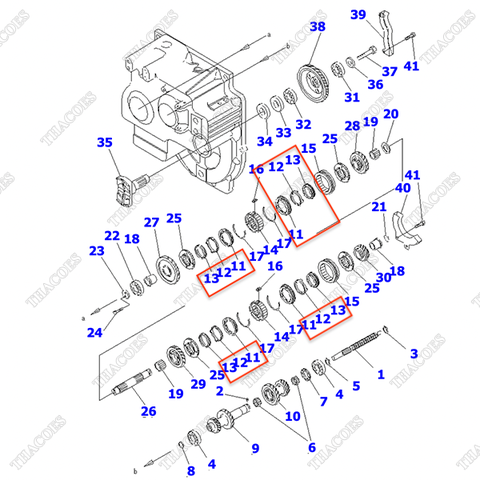 Cụm bánh răng đồng tốc 3EB-14-31312; 3EB-14-31311