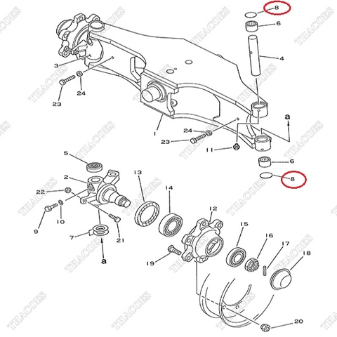 (Kit K7) Nắp chắn mỡ 07046-04020; 07046-14020 (4c)