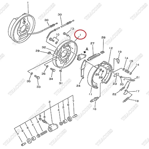 Giá đỡ guốc phanh 3EB-30-11111; 3EB-30-11211