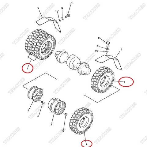 Lốp trước kép 34B-27-33120; 34B-27-33130; 34B-27-33140