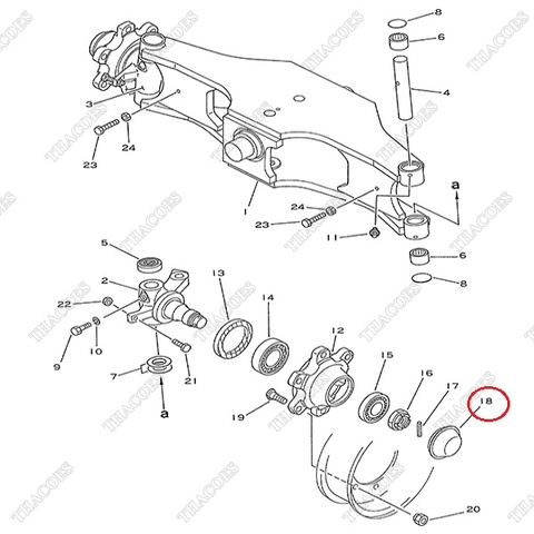 Nắp đậy moay ơ 3EB-24-11160; 3EB-24-11160SA; 3EB-24-11160SG