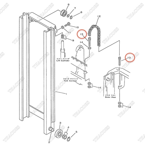 Bulong xích 3EB-71-21551; 3EB-71-22551