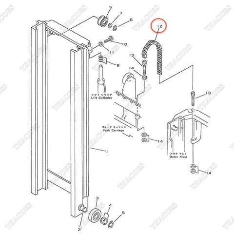Xích nâng 37B-787-1270; 37B-787-1250; 37B-737-1490; 37B-737-1460; 37B-737-1440; 37B-737-1420; 37B-737-1390; 37B-737-1360; 37B-737-1340; 37B-737-1320; 37B-737-1290 (2T2L)