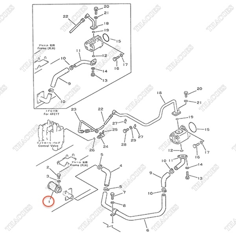 Lọc dầu thủy lực hút 34B-66-15180; 3EB-K6-01010