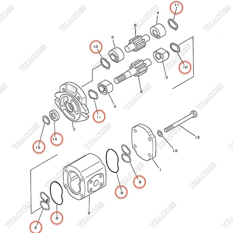 Bộ gioăng phớt bơm thủy lực 3EB-60-21010