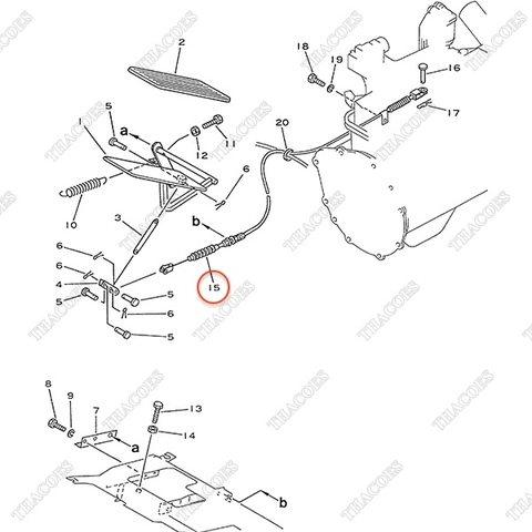 Cáp chân ga 3EB-37-13520