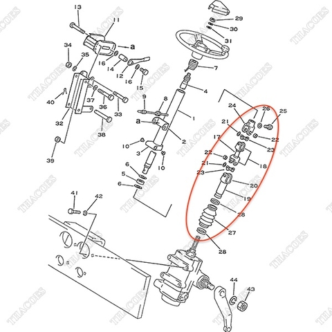 Trục các đăng lái 3EB-34-22370; 3EB-34-22380