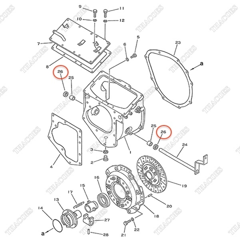 Phớt chắn dầu, trục ngắt côn ngâm dầu 07012-10022