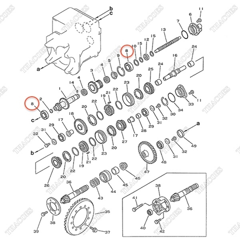 Vòng bi trục sơ cấp 06000-06208