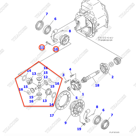 Bộ bánh răng vi sai 3EB-21-41110