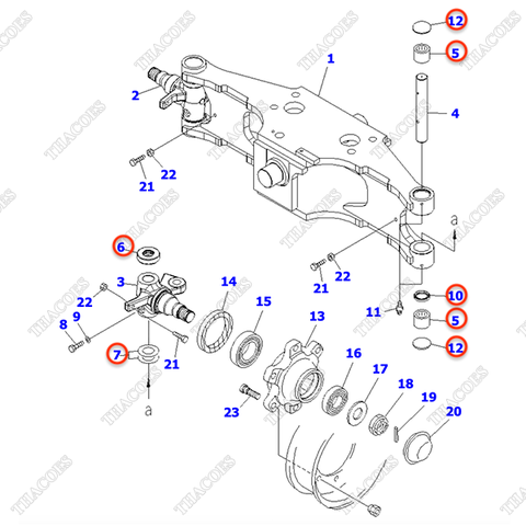 (K7) Bộ bi phi nhê 3EB-24-05100
