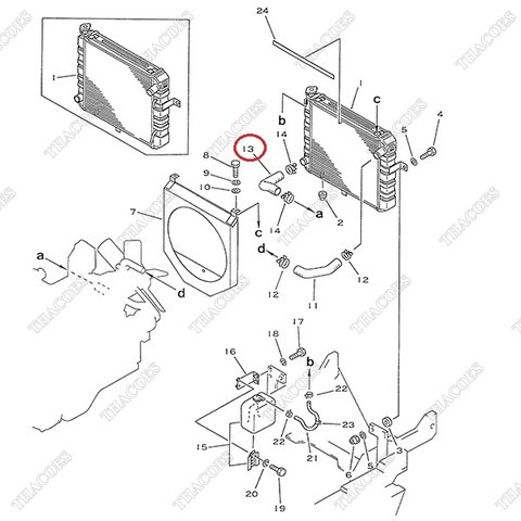 Ống nước dưới 3EB-04-23720