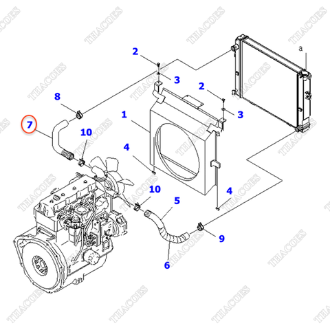 Ống nước trên 3EB-04-53230