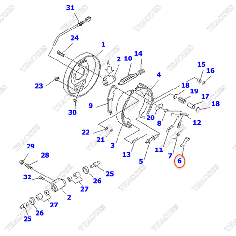 Lẫy khoá phải 3EC-30-11240