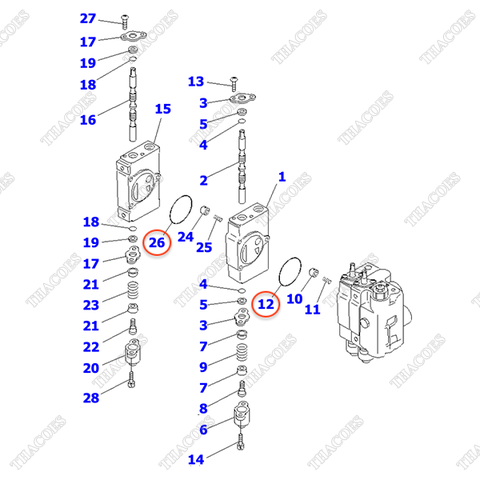 Vòng đệm oring 30A-61-11750
