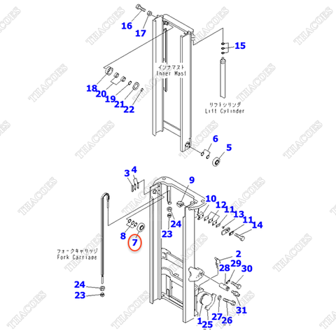 Vòng bi nâng hạ 37B-9AF-6130 (L)