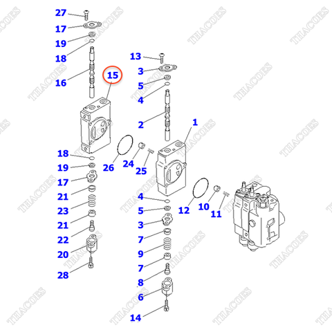 (4sv) Ngăn van công tác 30B-61-11250, 30B-61-11270 (tay 4)