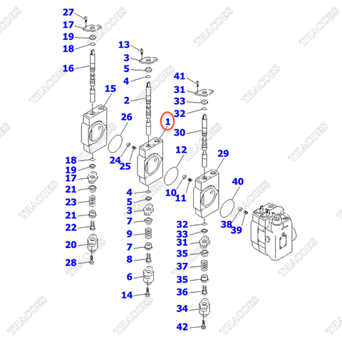 (5sv) Ngăn van công tác 30B-61-11280 (tay 4)