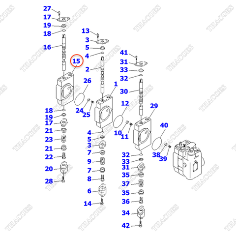 (5sv) Ngăn van công tác 30B-61-11250, 30B-61-11270 (tay 5)
