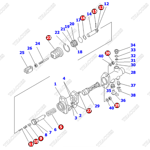 Bộ phớt 30B-36-12690, sửa tổng phanh (K15)