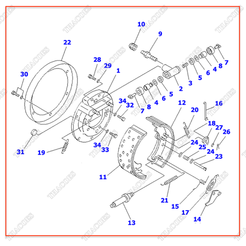 Cụm phanh trái 3FD-30-22100 (SN: 40001-40305)